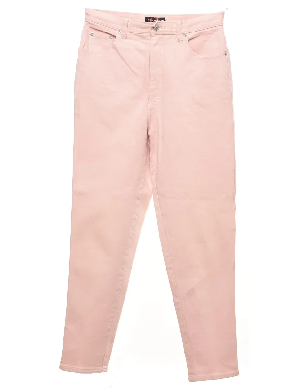 Pale Pink Tapered High Waist Jeans - W29 L30