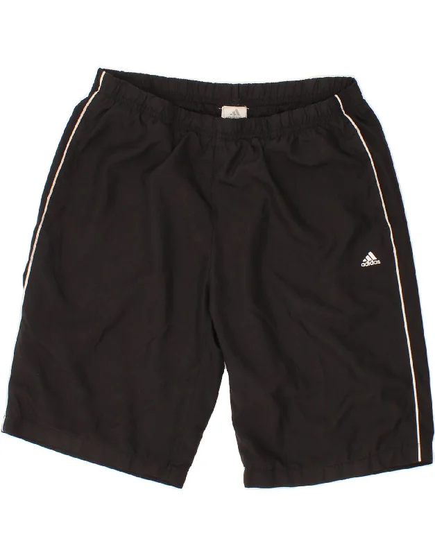 ADIDAS Womens Sport Shorts UK 16 Large  Black Polyester