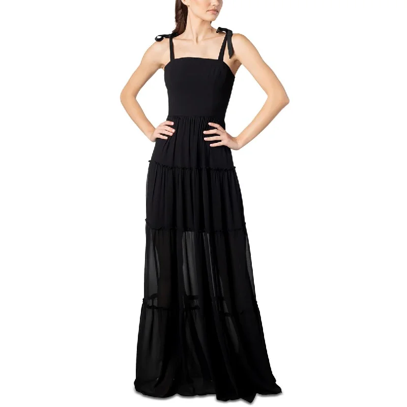 Dress The Population Womens Adonia Tiered Long Maxi Dress