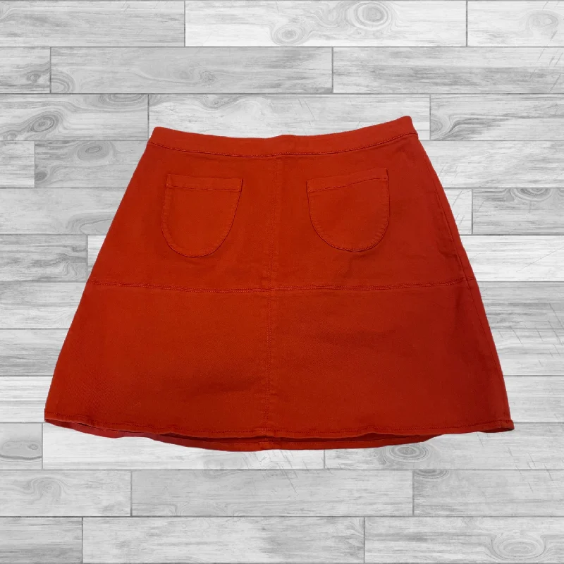 Skirt Mini & Short By Zara In Orange, Size: L