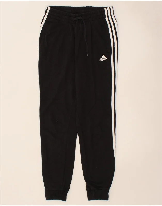 ADIDAS Womens Tracksuit Trousers Joggers UK 8/10 Small Black