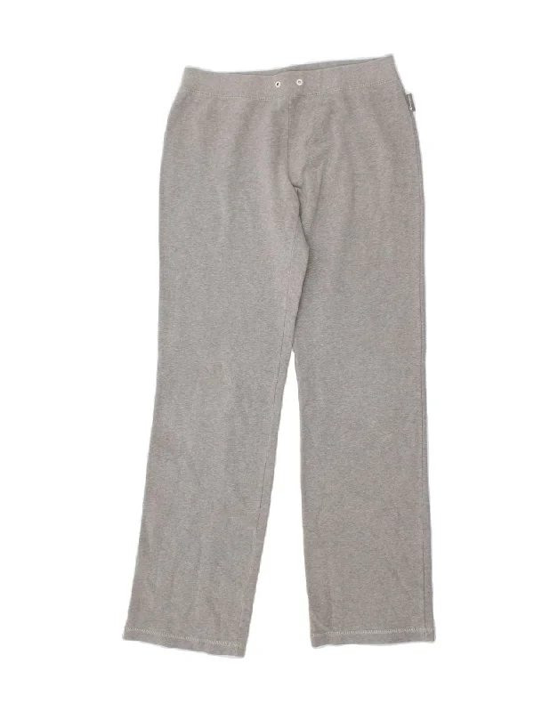 CHAMPION Womens Tracksuit Trousers UK 14 Medium Grey Cotton