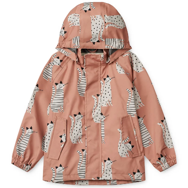 Pedia Rain Jacket in Cat / Tuscany Rose by Liewood