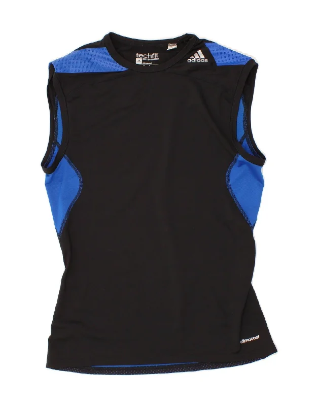 ADIDAS Womens Climacool Vest Top UK 18 XL Black Colourblock