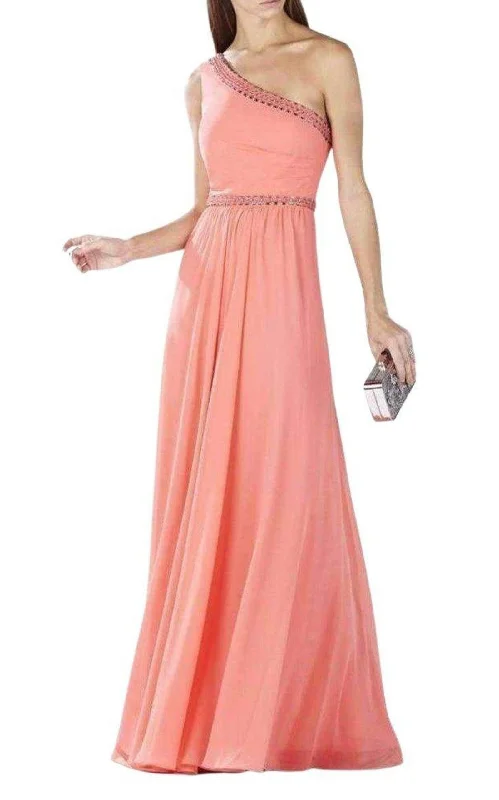 Daniele Coral One Shoulder Embellished Gown