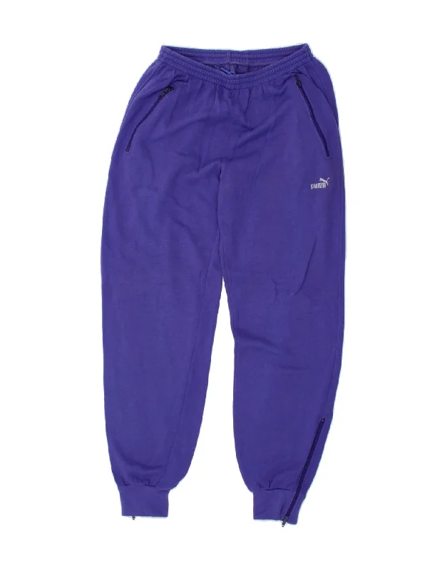 PUMA Womens Tracksuit Trousers Joggers UK 18 XL Purple Cotton