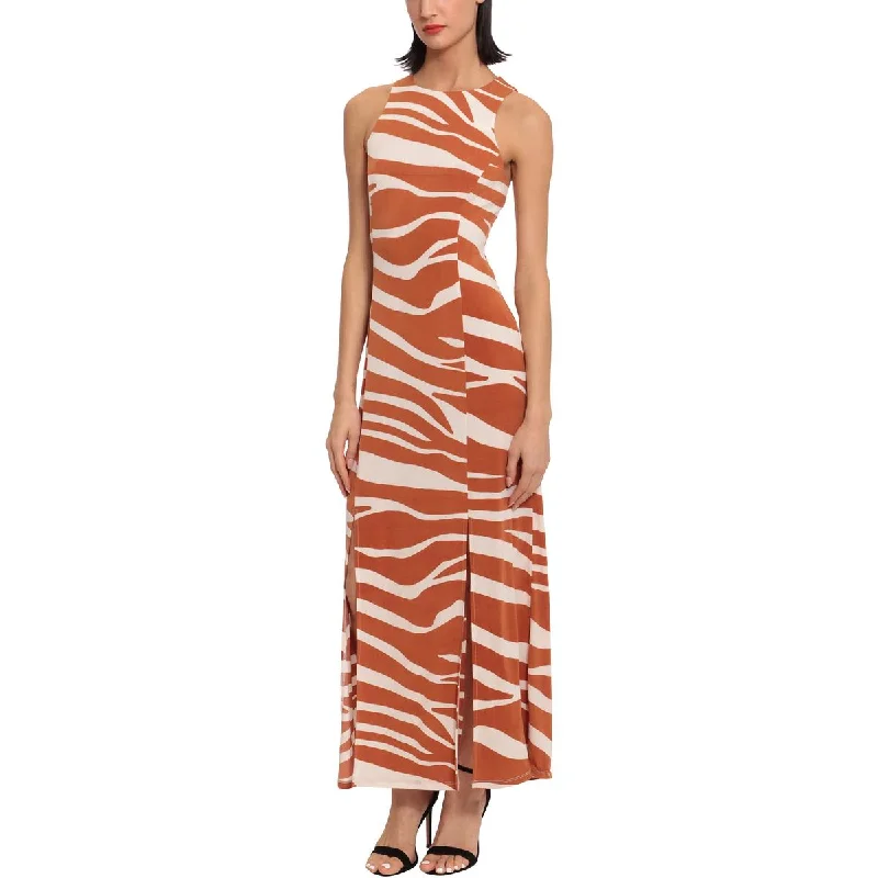 Donna Morgan Womens Printed Long Maxi Dress