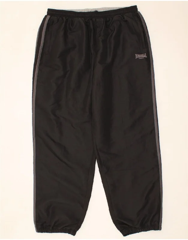 LONSDALE Womens Tracksuit Trousers Joggers UK 22 3XL Black Polyester