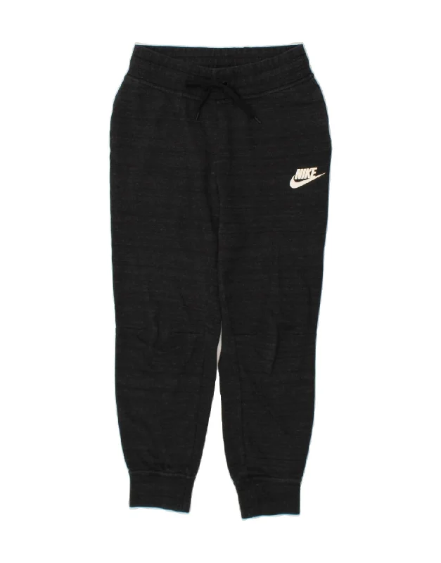 NIKE Womens Tracksuit Trousers Joggers UK 10 Small Black Flecked