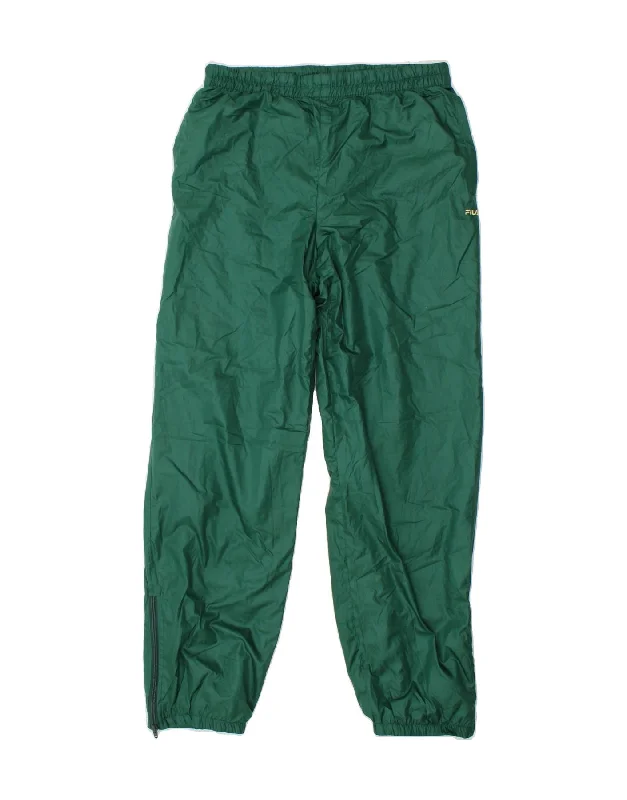 FILA Womens Tracksuit Trousers IT 46 Large Green Polyester