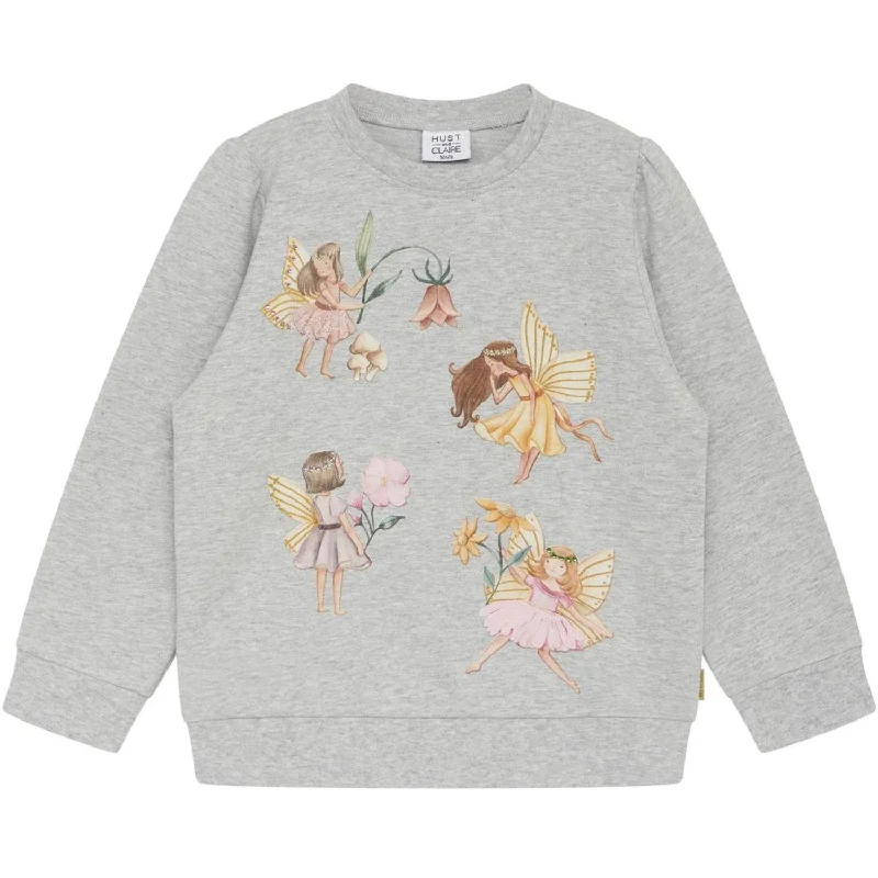 Hust & Claire Pearl Grey Melange Saria Sweatshirt