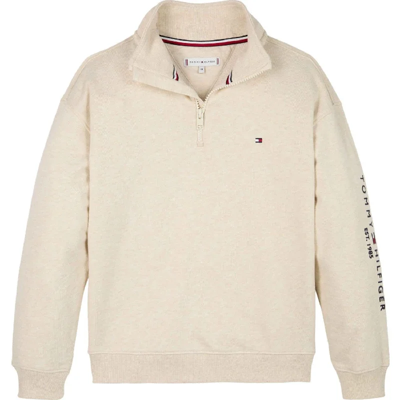 Tommy Hilfiger Calico Heather Essential Half Zip Crewneck