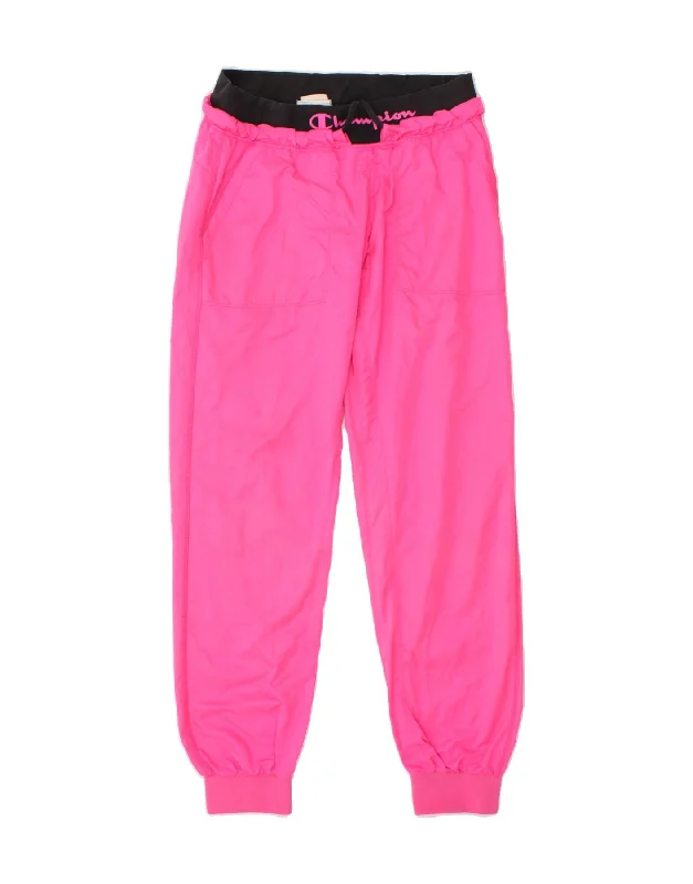 CHAMPION Womens Heritage Fit Tracksuit Trousers Joggers UK 14 Medium Pink