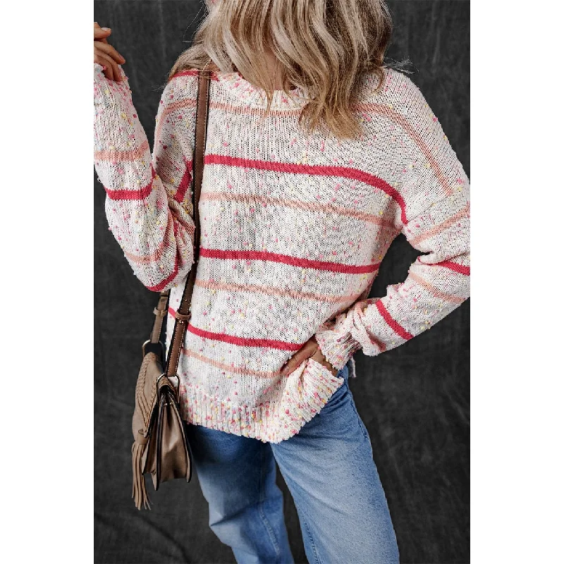 Ruthie Striped Confetti Knit Sweater