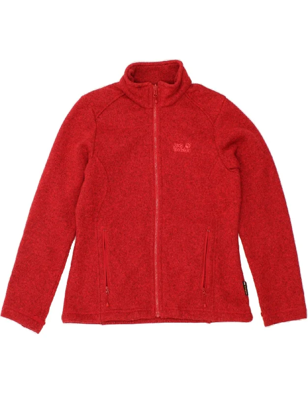 JACK WOLFSKIN Womens Tracksuit Top Jacket UK 12/14 Medium Red Flecked