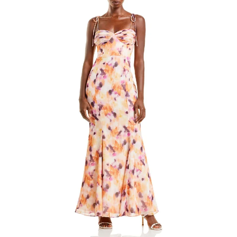 Fame And Partners Womens Printed Long Maxi Dress