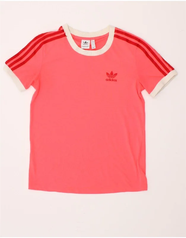 ADIDAS Womens T-Shirt Top UK 8 Small  Pink Polyester