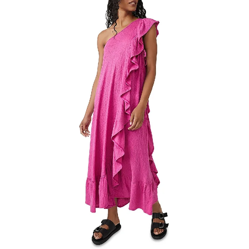 FP Beach Womens Elisa Cotton Cascade T Maxi Dress