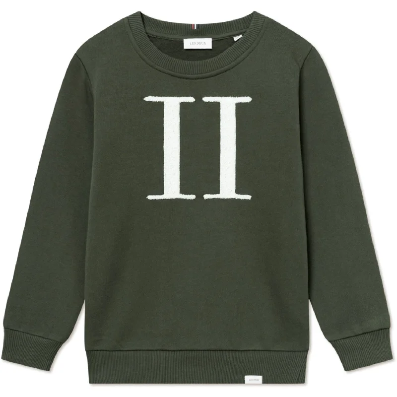 Les Deux Kids Forest Green/Ivory Encore Bouclé Sweatshirt Kids