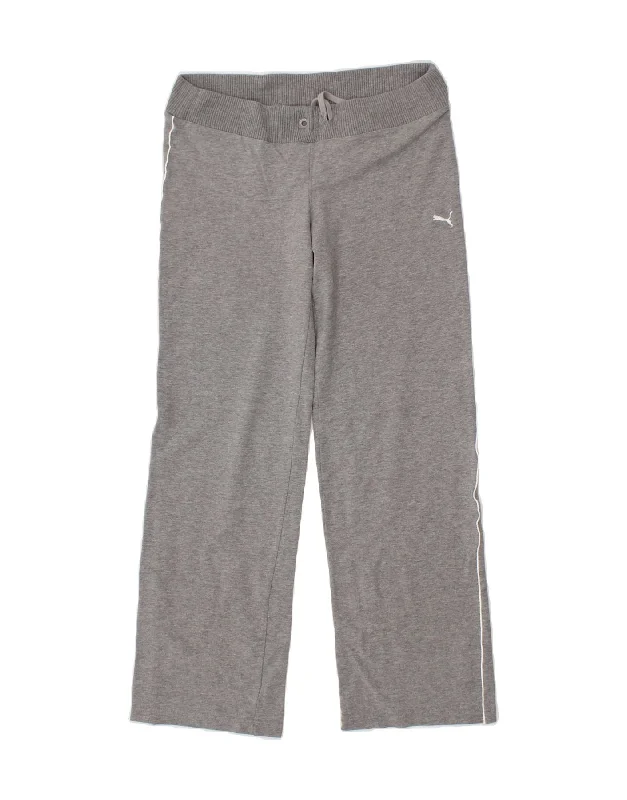 PUMA Womens Tracksuit Trousers UK 8 Small Grey Cotton