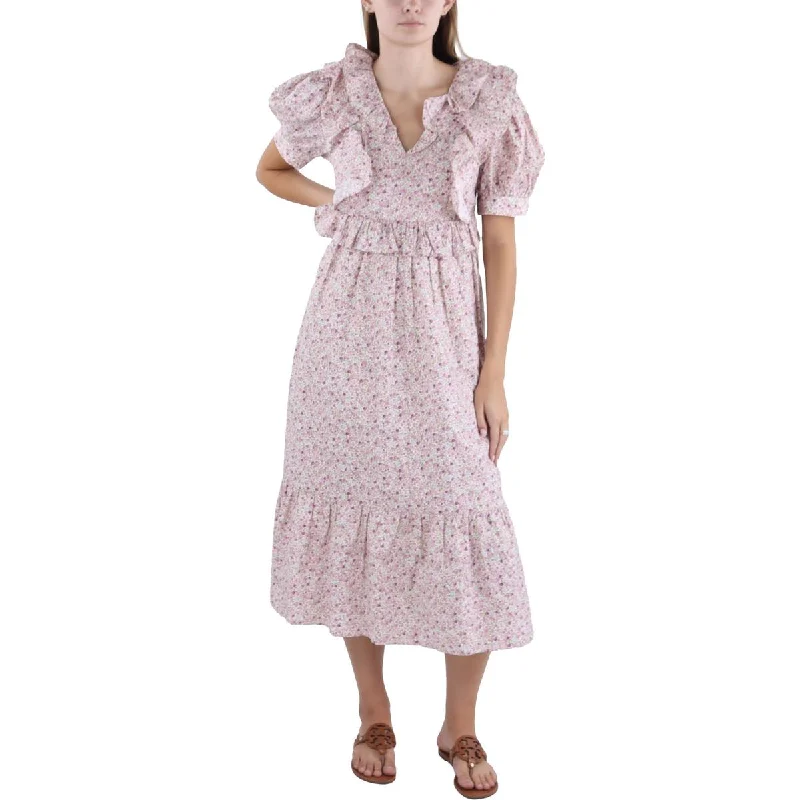 English Factory Womens Ruffled Long Maxi Dress