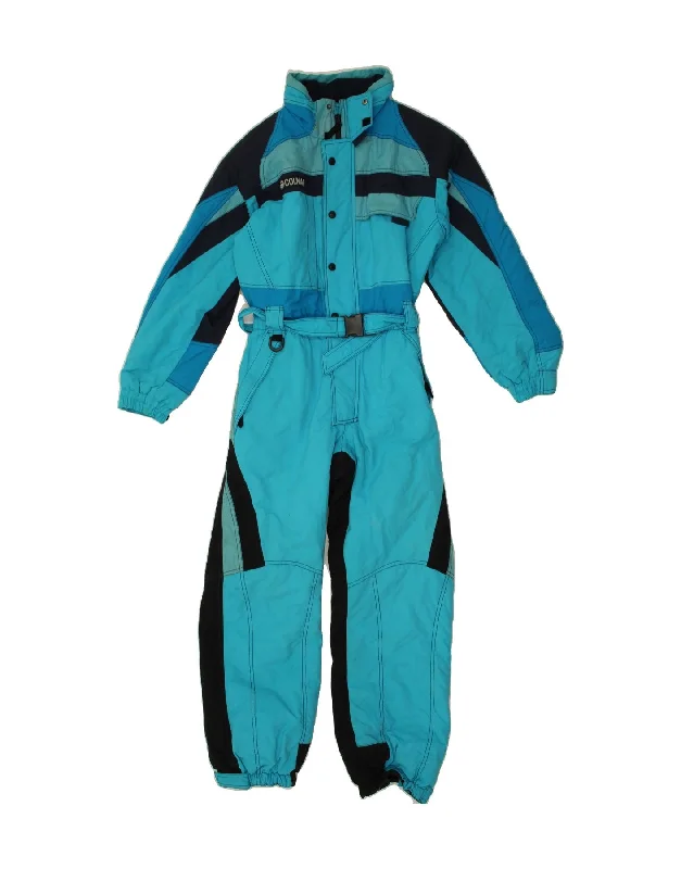 COLMAR Womens Ski Jumpsuit IT 42 Medium Blue Colourblock Polyamide