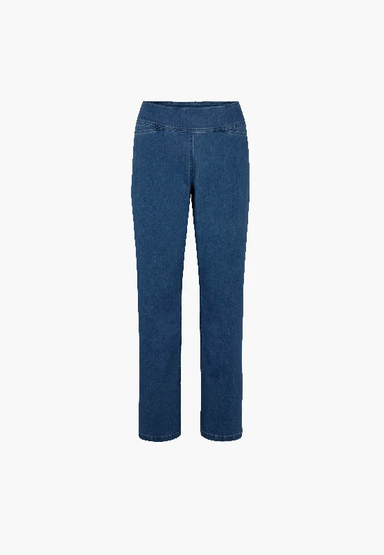 Thea Straight - Medium Length - Blue Denim