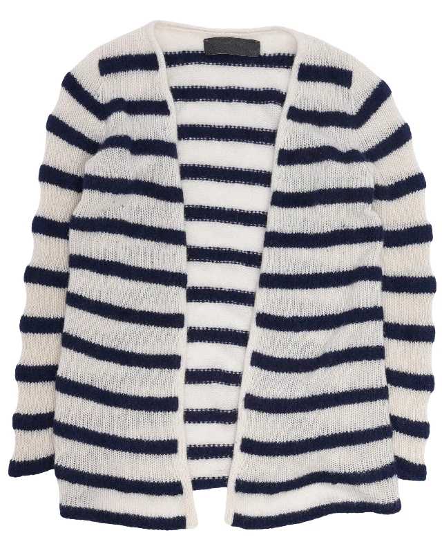 Striped Cashmere Cardigan