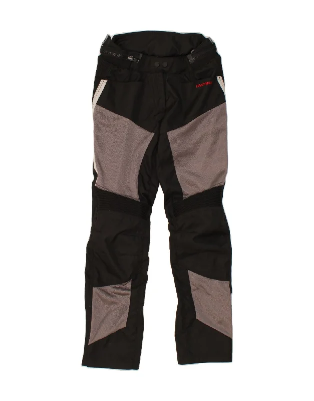 FAST WAY Womens Ski Trousers UK 10 Small Black Colourblock