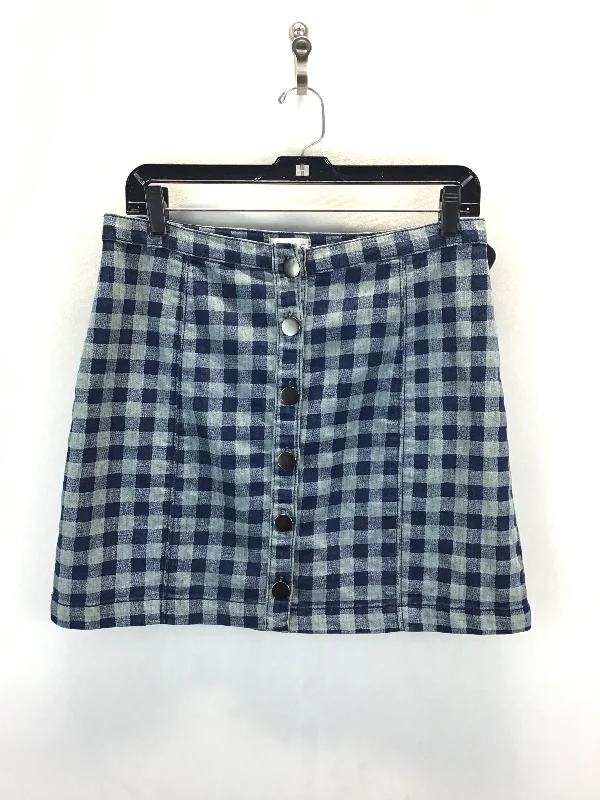 Skirt Mini & Short By Cooperative In Plaid, Size: M