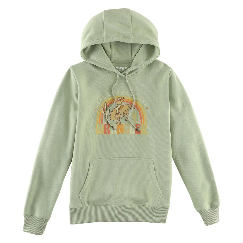 Wrangler Women's Green Long Live Cowgirls Hoodie