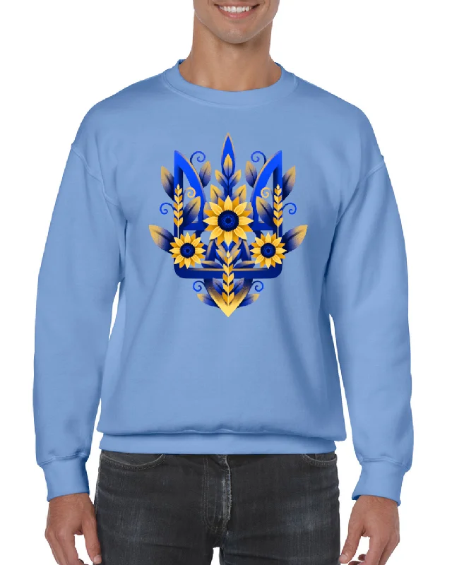 Adult unisex sweatshirt "Sunflower Tryzub"