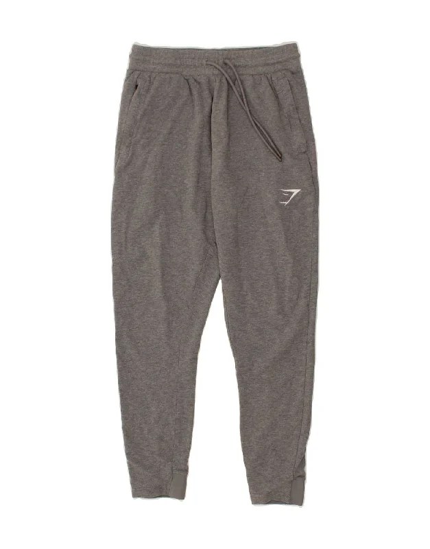 GYMSHARK Womens Tracksuit Trousers Joggers UK 10 Small Grey Polyester