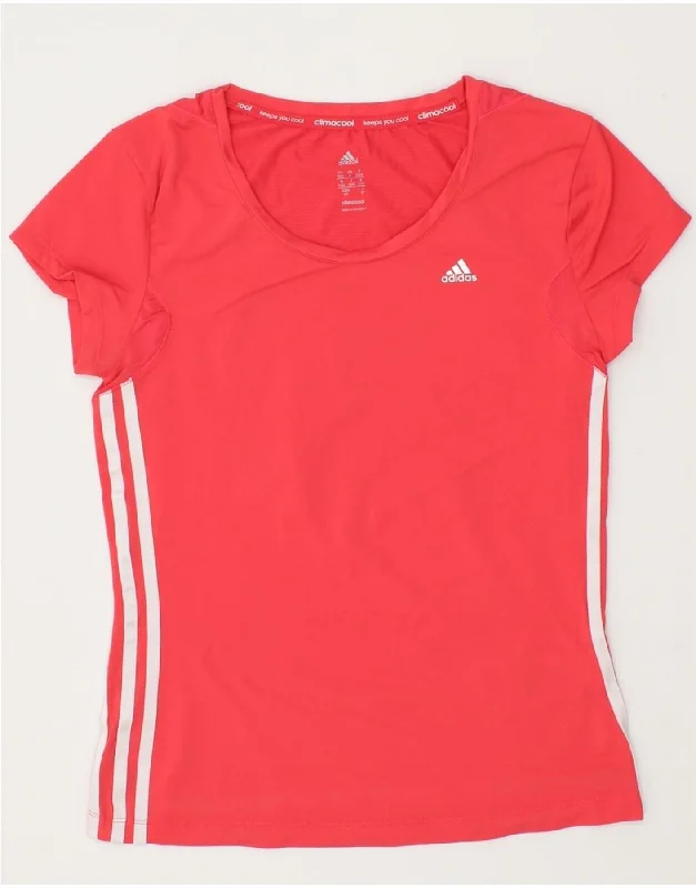 ADIDAS Womens Climacool T-Shirt Top UK 8/10 Small Pink Polyester