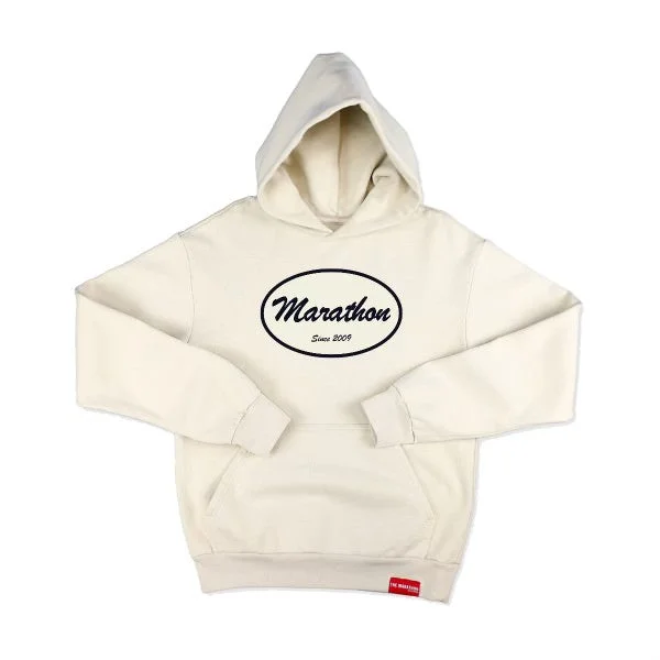 Marathon Origin Patch Hoodie - Bone/Black