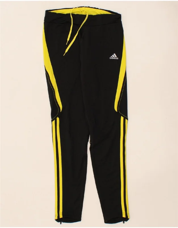 ADIDAS Womens Climalite Tracksuit Trousers UK 8 Small Black Colourblock