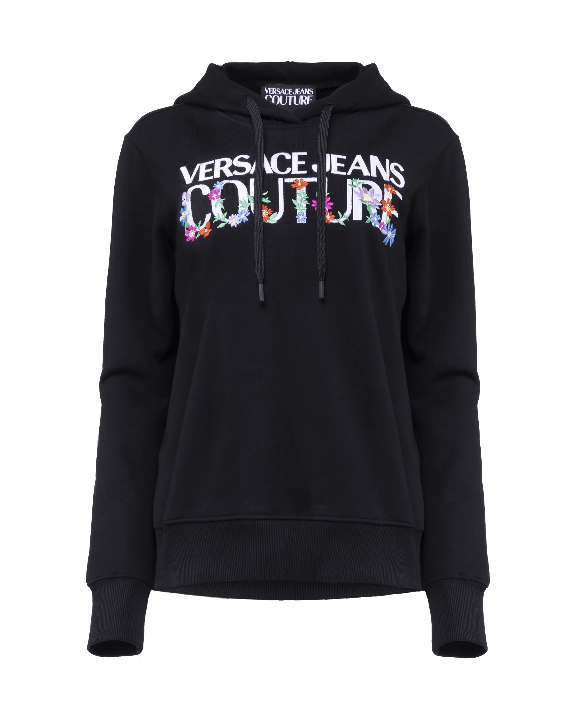 Floral Embroidered Logo Hoodie