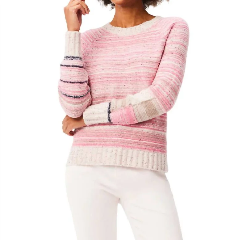 Heat Mix Sweater In Pink Multi