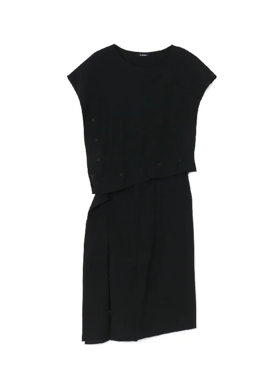 POPLIN SNAP BUTTON DRESS