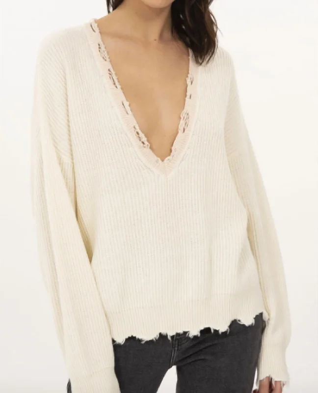 Shore Sweater In Ecru