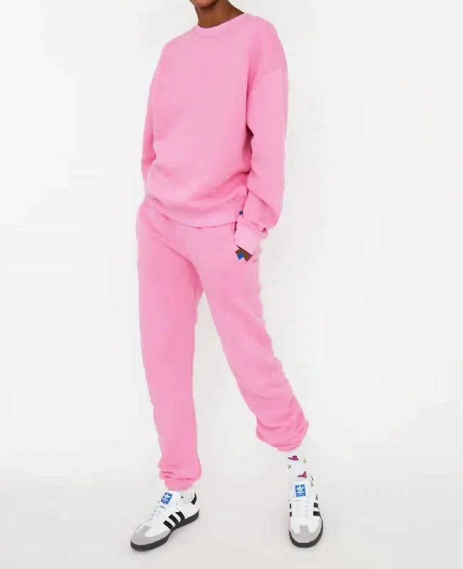 Spongee Sweatpant In Hot Pink