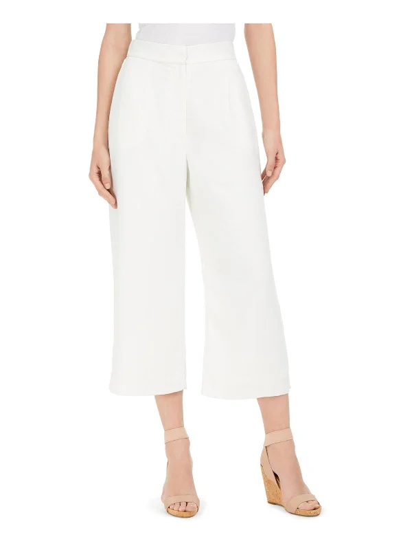 Womens Cropped Wide Leg Cropped Pants