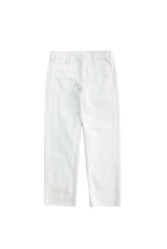 Women's Sailor Crop Pant In White