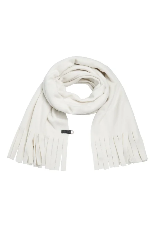 SCARF WITH FRINGES - 4077 - OFF WHITE