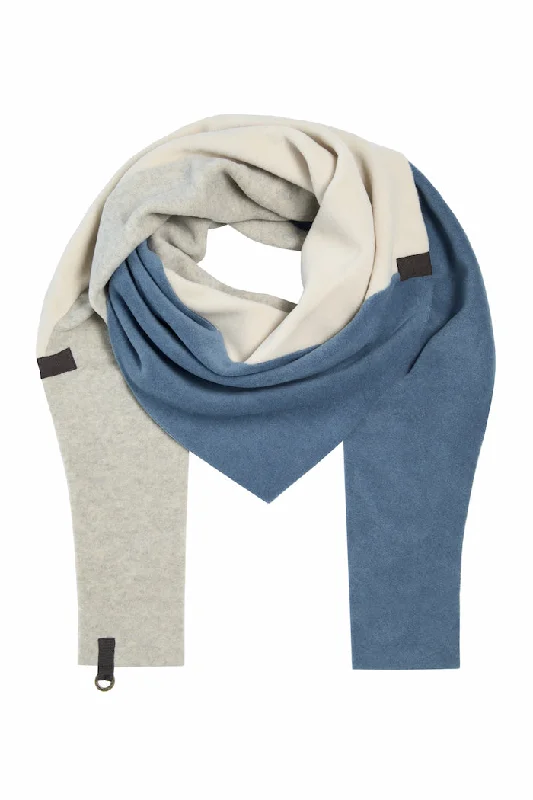 TRIANGLE SCARF NO WASTE - 4078NW - DUSTY BLUE/KIT/SAND